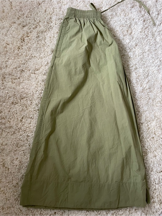 COS Pants - COS Sage Green Wide Leg Culotte Pants / Maxi Skirt Effect – EU 34